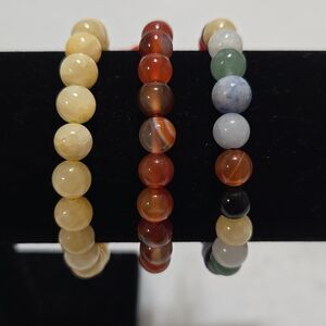 Quartz Beaded Bracelets Set
